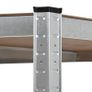 Storage Shelf Silver 90x90x180 cm Steel and MDF Image 5