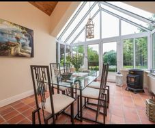 Glasstop table and chairs
