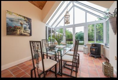 Glasstop table and chairs