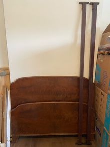 Antique small double bed