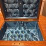 antique walnut box with key Image 5