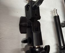 4 tripods with lighting mounts