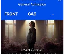 1x Lewis Capaldi Front Ticket | June 24th
