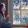 Xmas Window Clings Decoration, 141 Static Snow Flakes Stickers Merry Christmas Window Decals for Christmas Party Supplies 8 Sheets (FREE POSTAGE) Image 5