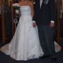 White Wedding Dress and Veil Image 5