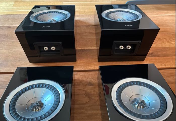 KEF R50 Dolby Atmos Modules Black Lacquer Mint, Boxed, (4 Available)