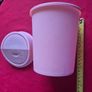 Small Pink Plastic 7inch Fliptop Food Waste Bin Image 7