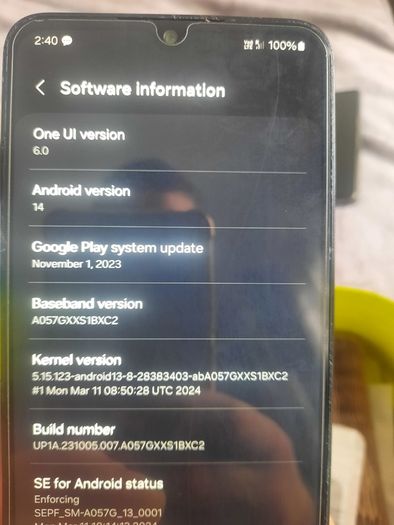 Samsung A05 Android 14