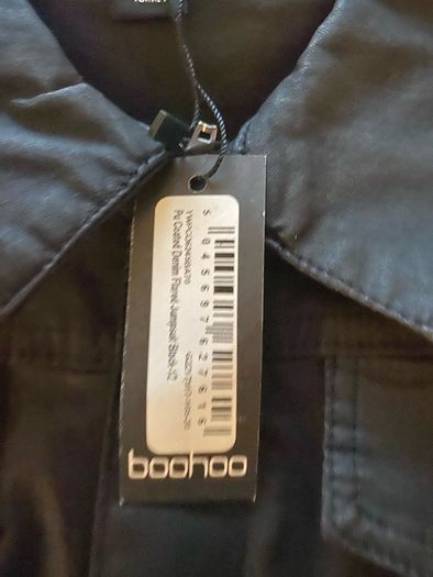 New boohoo leather look jumpsuit