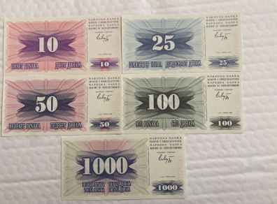 Set of Republic Bosnian and Hercegovina Dinara
