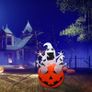 Halloween Inflatables, Yideng 1.5m/4.9Ft Tall Pumpkin Chost Decorations with LED Lights Giant Halloween Inflatable Pumpkin Outdoor Indoor Holiday Decor for Yard Patio Garden Lawn Party Decoration Image 3