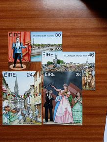 1987 post cards for Irish festivals set - unused.
