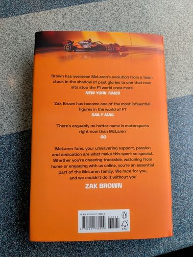 Zak Brown - Seven Tenths of a Second Book NEW HARDCOVER