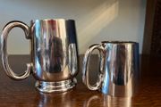 Pair of Vintage Silver-Plated Mugs
