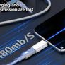 USB C to 8 Pin Adapter Fast Charging Data Sync for iPhone 15 Image 2