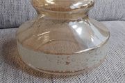 Large vintage tinted glass light shade