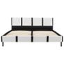 Bed Frame White and Black Faux Leather 120x190 cm Image 4