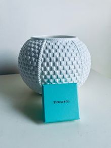 Tiffany and Co Tiffany Weave Irish Porcelain Vase Planter