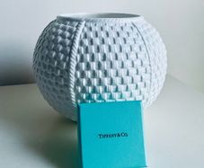 Tiffany and Co Tiffany Weave Irish Porcelain Vase Planter