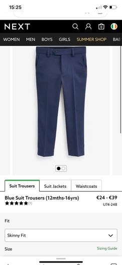Age 7 boys suit navy 3 piece
