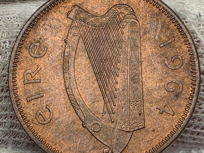 Ireland 1964 1/2d Halfpenny Superb Gem BU Coin