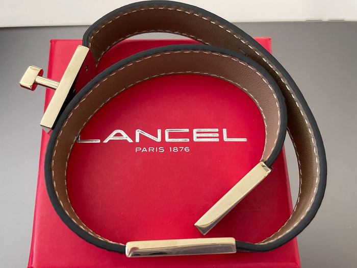 Lancel Leather Cuff Bracelet