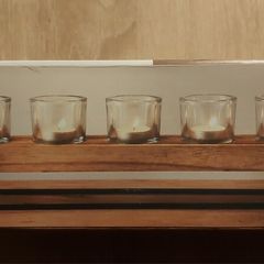 Simply Everyday  Tealight Holder on Wooden Stand