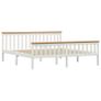 Bed Frame White Solid Pinewood 6FT Super King Image 2