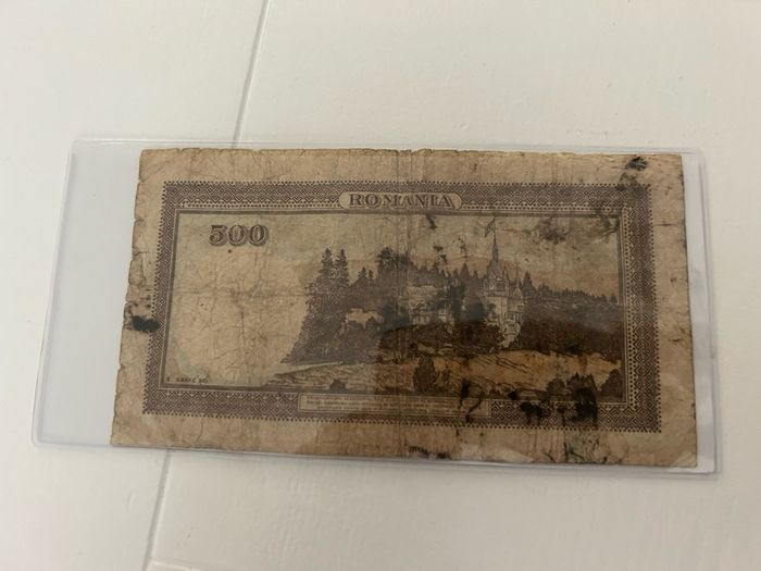500 lei 1941 Romania banknote used