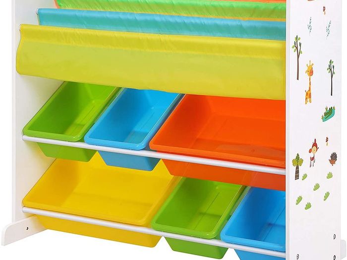 New Wooden Children Book Toy Storage Boxes Organizer - FREE P&P