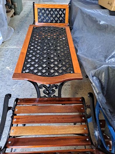Cast iron garden table and chairs