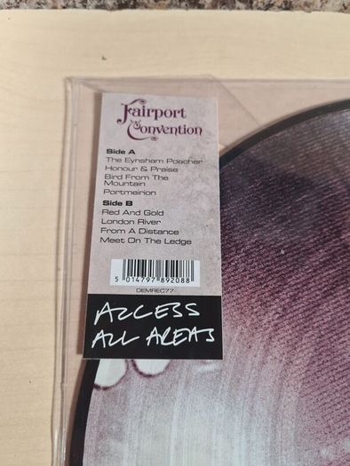 Fairport Convention Access All Areas Live Vinyl Lp Picture Record