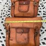 Leather saddlebags rustic tan Image 5