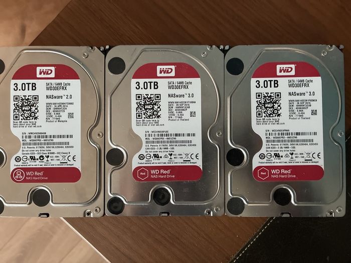 Western Digital Red NAS Drives 3TB Each