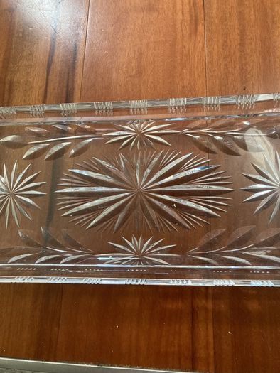 Cut Glass ( Crystal) Vanity - Dressing Table Plate - 31 cm by 15 cm