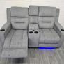 3+2 Titan Plus Grey Fabric Recliner Sofa Set Image 5