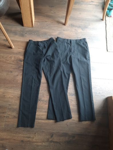 Marks and Spencer black school trousers size 12-13 years,2 pairs