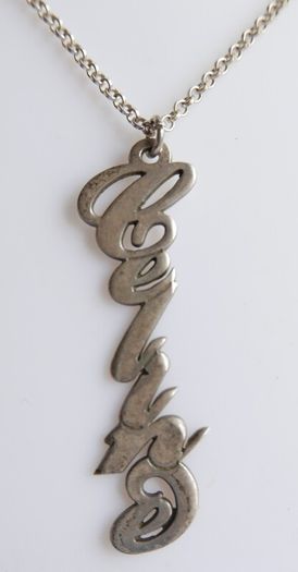 CELINE 925 Sterling Silver Name Necklace