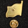 Irish tricolour flag,  pin back badge. Image 2