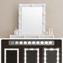 LED Dressing Table with Mirror and Bulbs Cosmetic Table with 2 Drawers and 3 Open Compartments Image 3