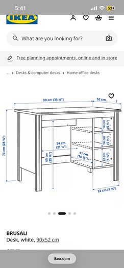 ikea desk brusali