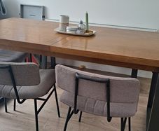 Michael Murphy Extending Dining Table, Bench and 6 Chairs  Excellent Condition