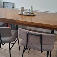 Michael Murphy Extending Dining Table, Bench and 6 Chairs  Excellent Condition