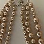 3 Strand Light Gold Pearl Necklace Image 7