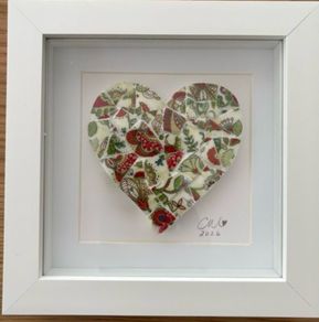 Handmade framed Mosaic Heart