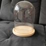 Glass Dome Display Bell with Wooden base Image 2