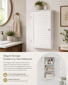 Bathroom Wall Cabinet white