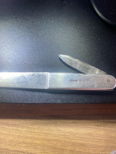 Sterling silver folding knife