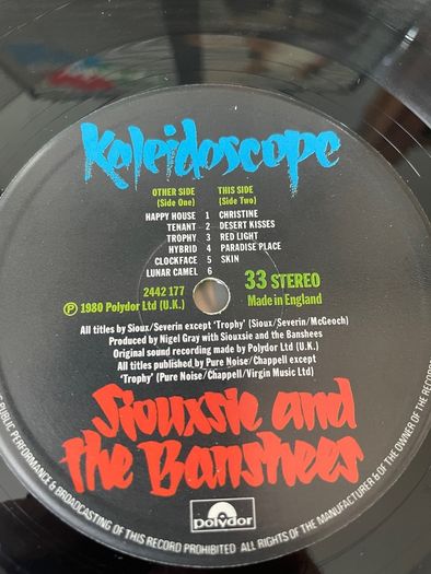 Siouxsie and the Banshees - Kaleidoscope (First Press)