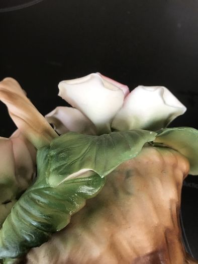 Capo di Monte style rose basket